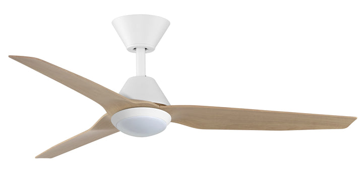 Fanco Smart Infinity-iD 48" DC Ceiling Fan With 18W Dimmable CCT LED Light & Remote | White & Beechwood