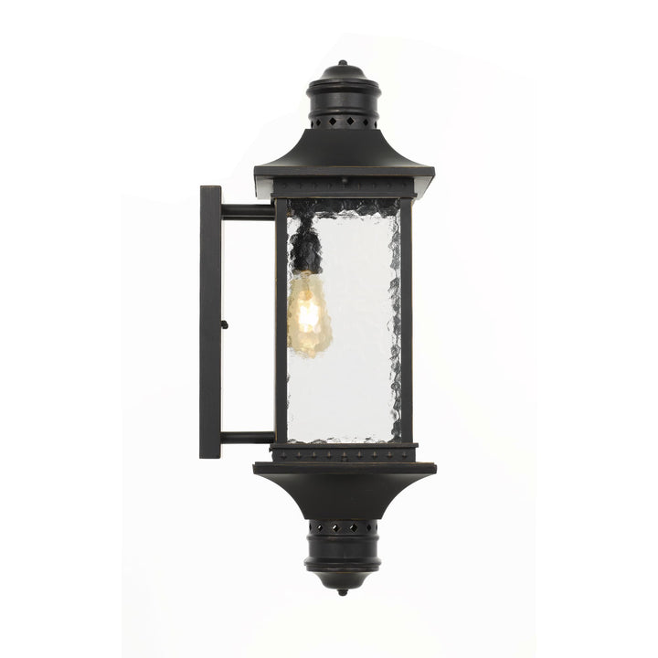 Telbix Leeds 2 Light Exterior Wall Light IP44 (E27) | Black