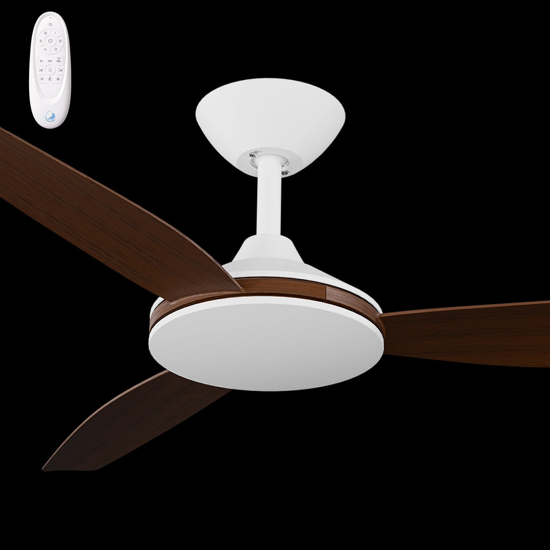 Calibo Condor 48" DC Smart Ceiling Fan with Remote Control | White and Koa