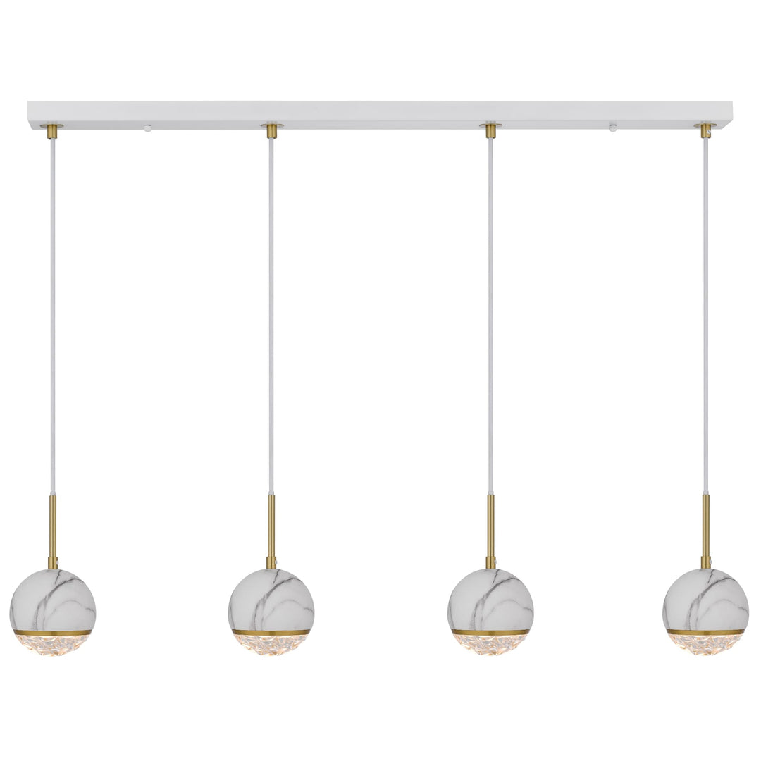 Telbix Oneta 4 Light Bar Pendant | White