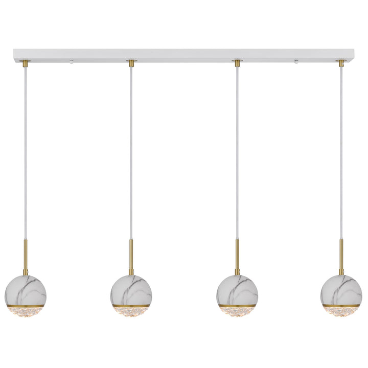 Telbix Oneta 4 Light Bar Pendant | White