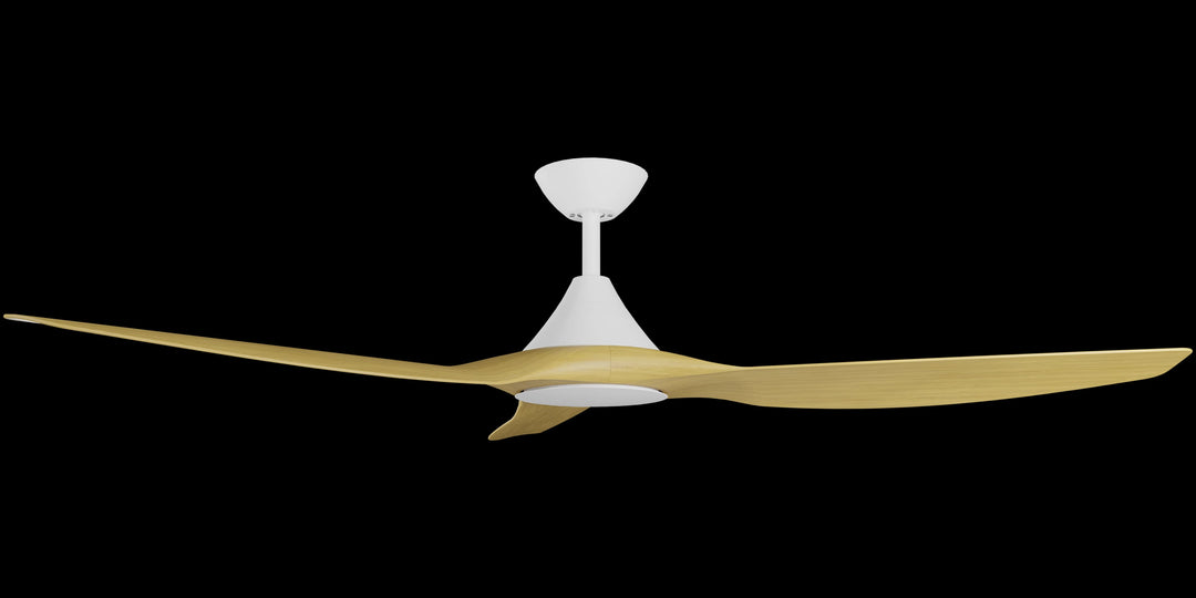 Calibo Smart CloudFan 72" (1830mm) ABS DC Ceiling Fan and Remote | White & Bamboo