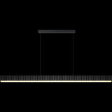 Calibo Prinia Modern Fluted 2532mm Linear Pendant Light | Black