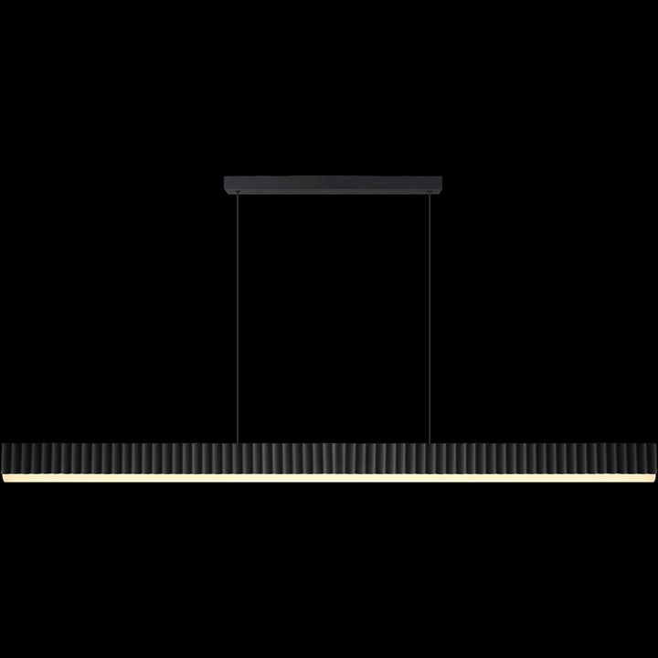 Calibo Prinia Modern Fluted 2532mm Linear Pendant Light | Black