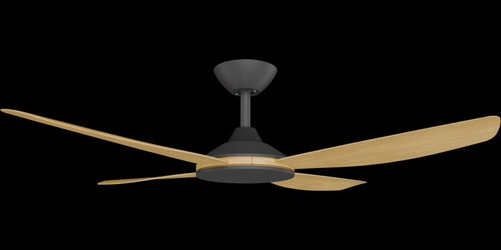 Calibo Vanga 48" DC Smart Ceiling Fan with Remote Control | Black and Bamboo