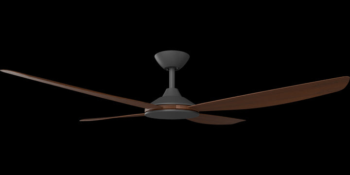 Calibo Vanga 56" DC Smart Ceiling Fan with Remote Control | Black and Koa