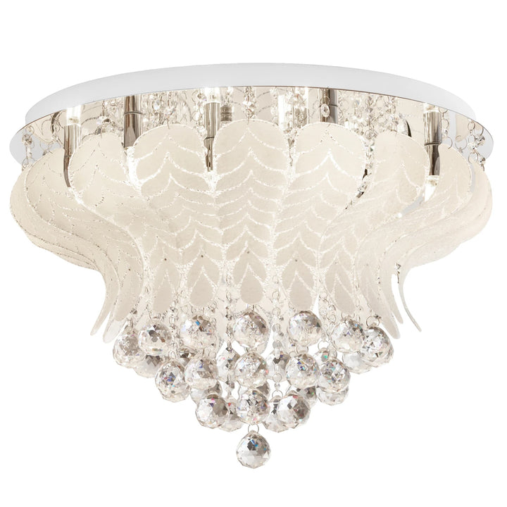 Telbix Odessa 10 Light Crystal CTC Light | White Nickel