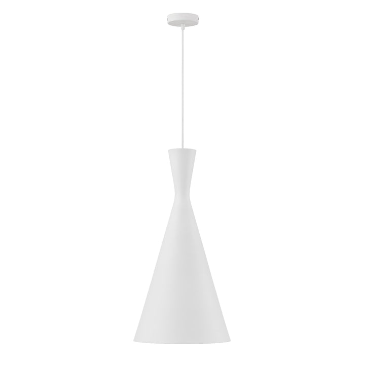 Telbix Flero White Pendant Light (E27) | Large