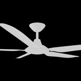 Calibo Storm 56" (1430mm) 5 Blade Indoor/Outdoor DC Ceiling Fan and Remote | White