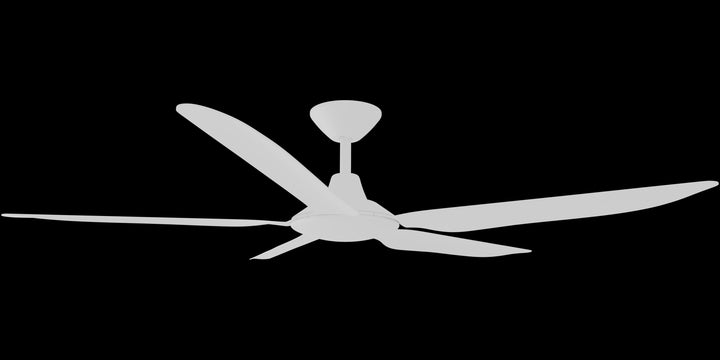 Calibo Storm 56" (1430mm) 5 Blade Indoor/Outdoor DC Ceiling Fan and Remote | White
