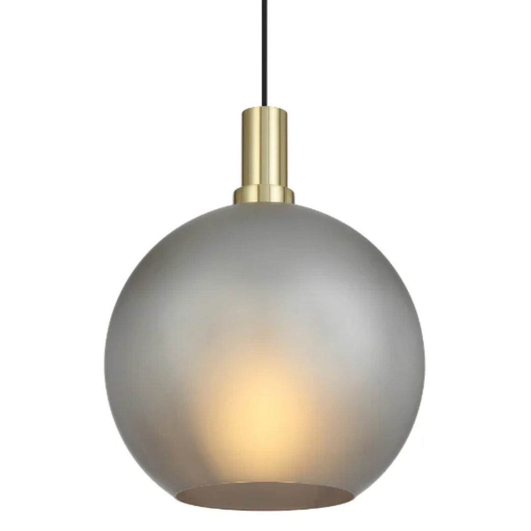 Telbix Patino Medium Glass Pendant (E27) | Smoke