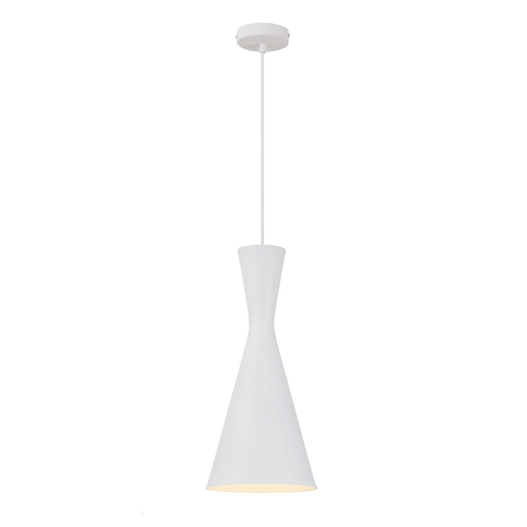 Telbix Flero White Pendant Light (E27) | Small