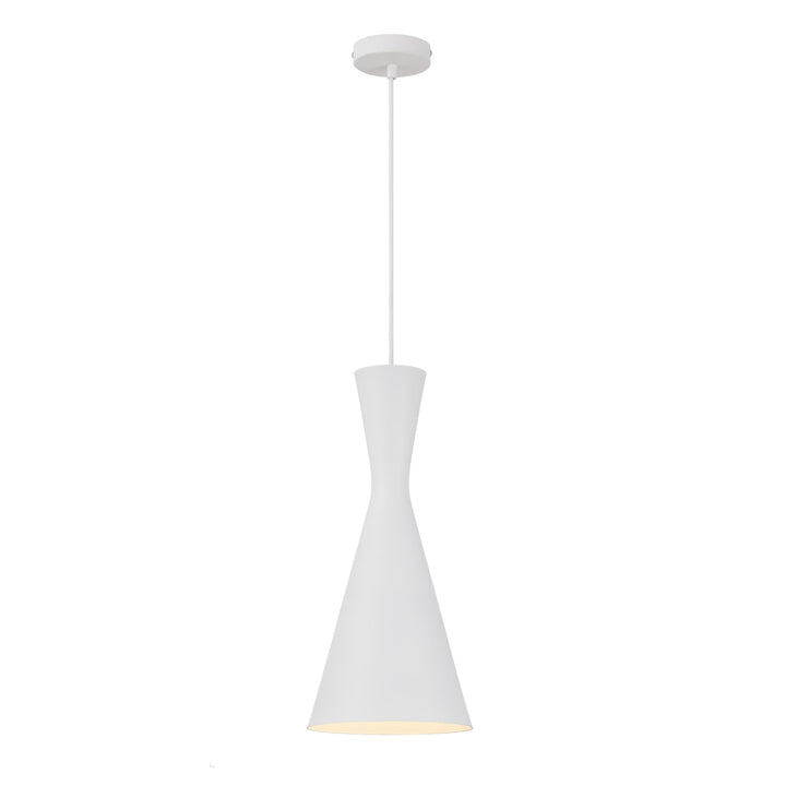 Telbix Flero White Pendant Light (E27) | Small