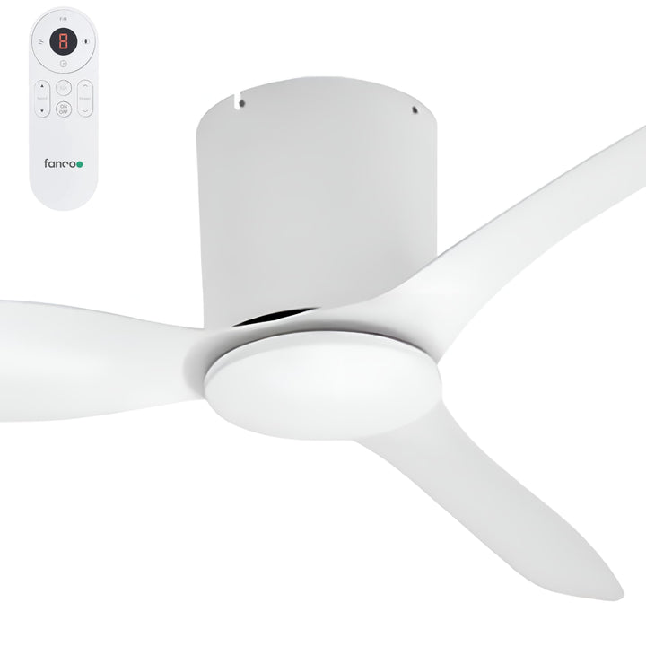 Fanco Studio 48" Low Profile Smart DC Ceiling Fan with Remote | White