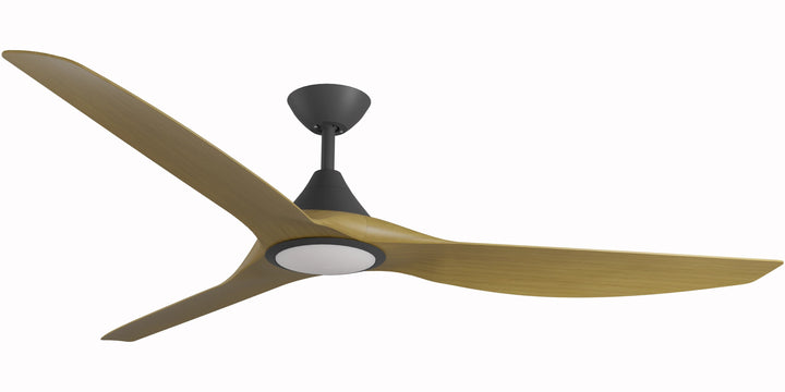 Calibo Smart CloudFan 72" (1830mm) ABS DC Ceiling Fan with 20W CCT LED Light and Remote | Black & Teak