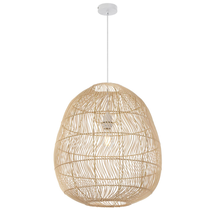 Natural Telbix Rana Woven Pendant (E27) | Large