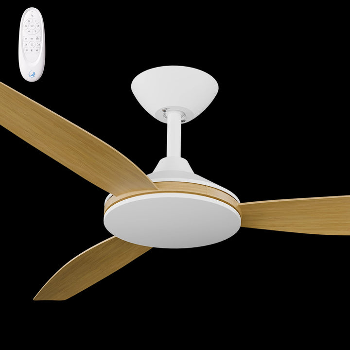 Calibo Condor 52" DC Smart Ceiling Fan with Remote Control | White and Bamboo