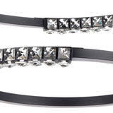 Telbix Brera 2 Tier Ring Tricolour LED Pendant with Crystals | Black