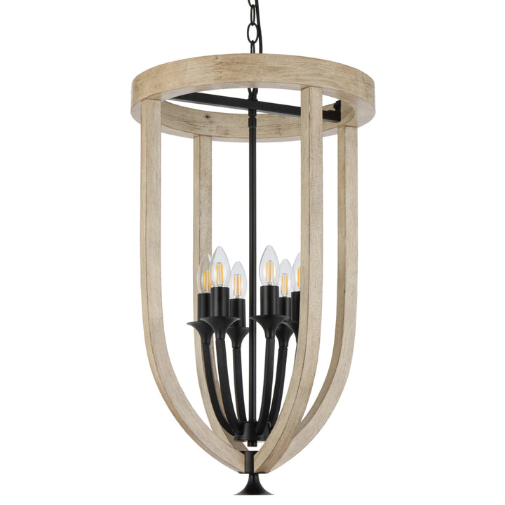 Telbix Black Hosley Pendant Light | 6 Light