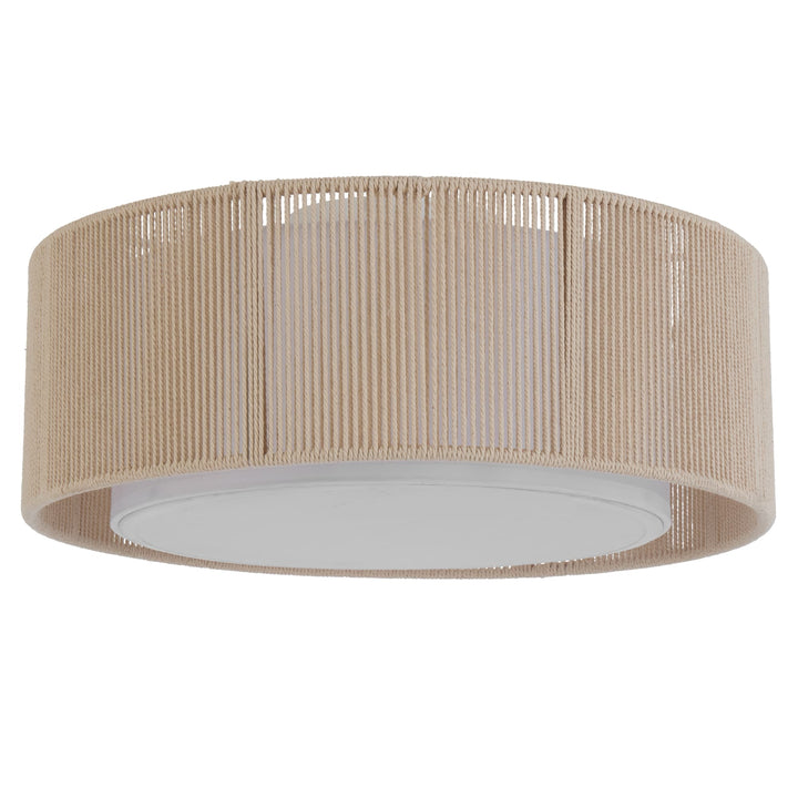 Telbix Cusco Scandinavian DIY Batten Fix Light with Soft Woven Fabric Shade | Medium