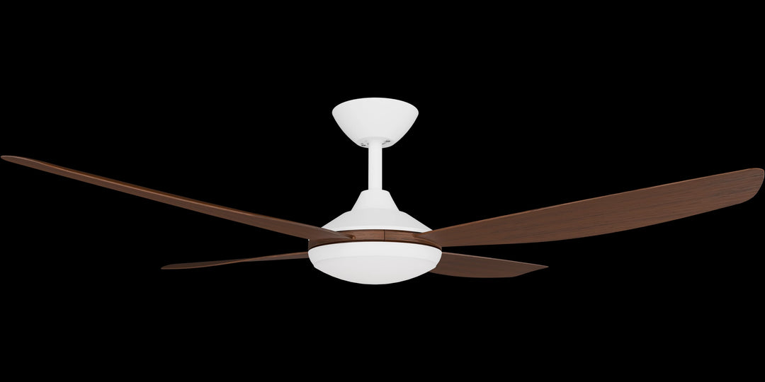 Calibo Vanga 52" DC Smart Ceiling Fan with LED Light and Remote Control | White and Koa