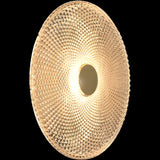 Calibo Bilby Crystalline 300mm Round LED Wall Light | Brass