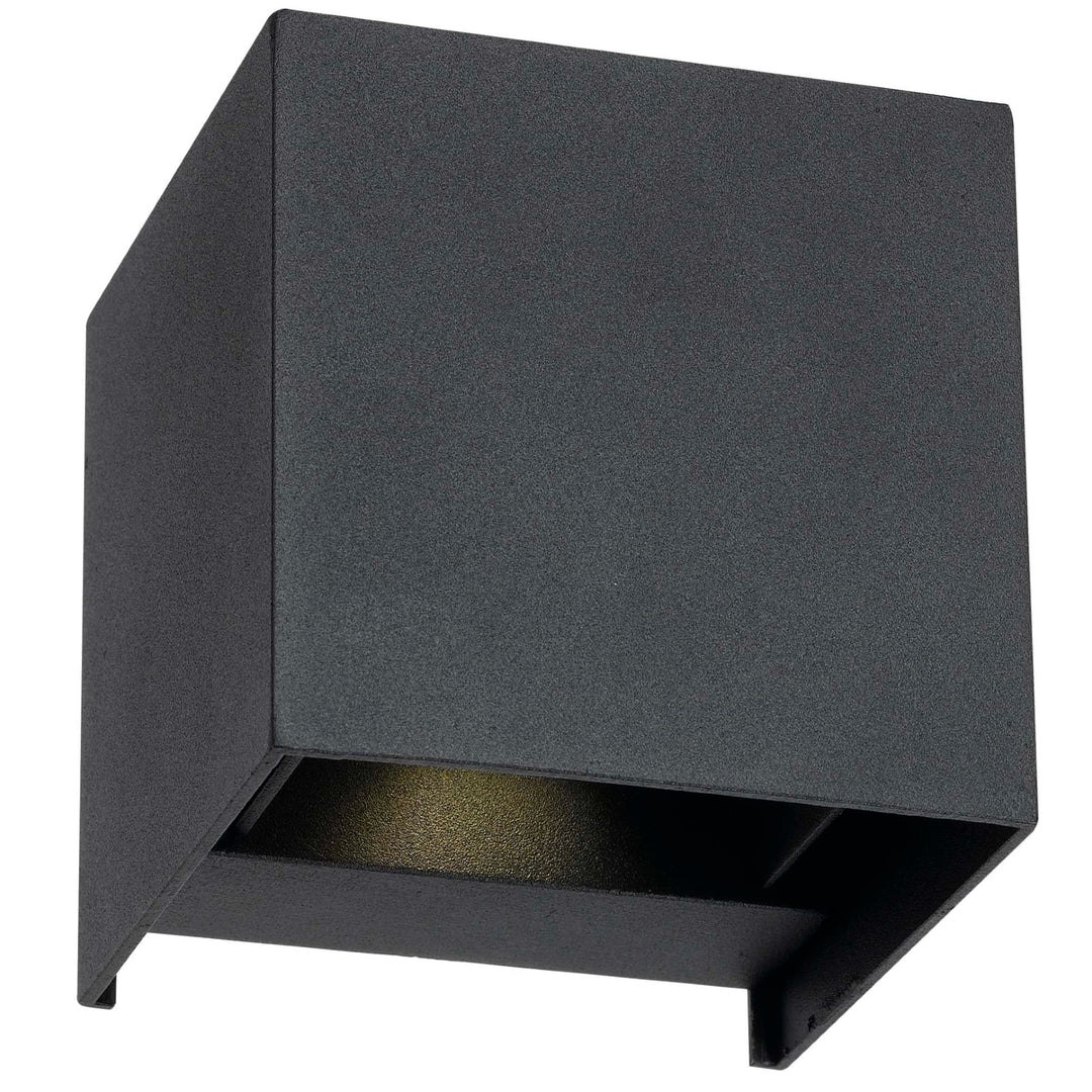 Telbix Flip Exterior CCT LED Wall Light | Black