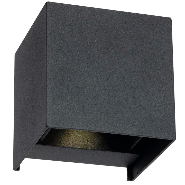 Telbix Flip Exterior CCT LED Wall Light | Black