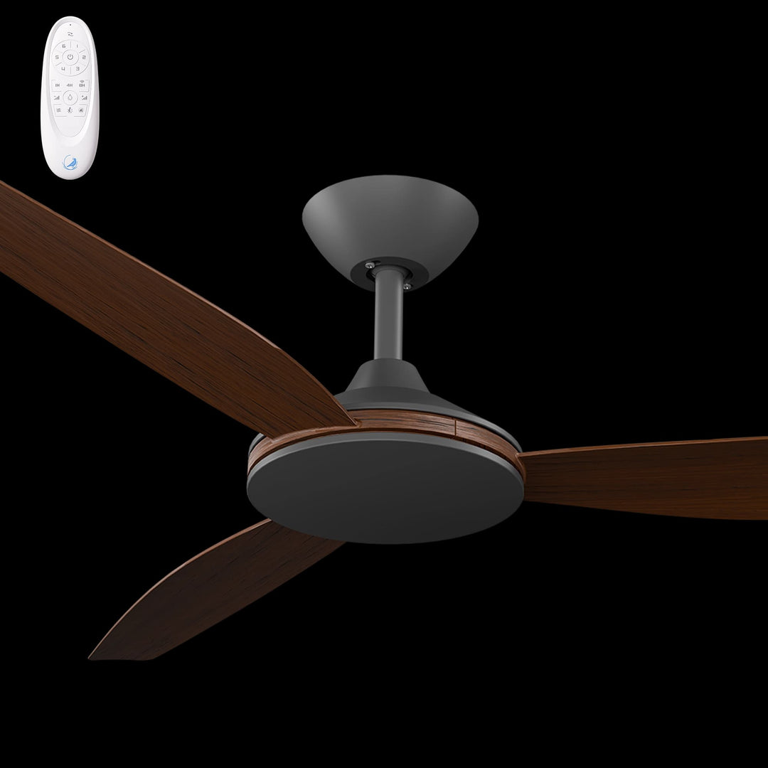 Calibo Condor 56" DC Smart Ceiling Fan with Remote Control | Black and Koa