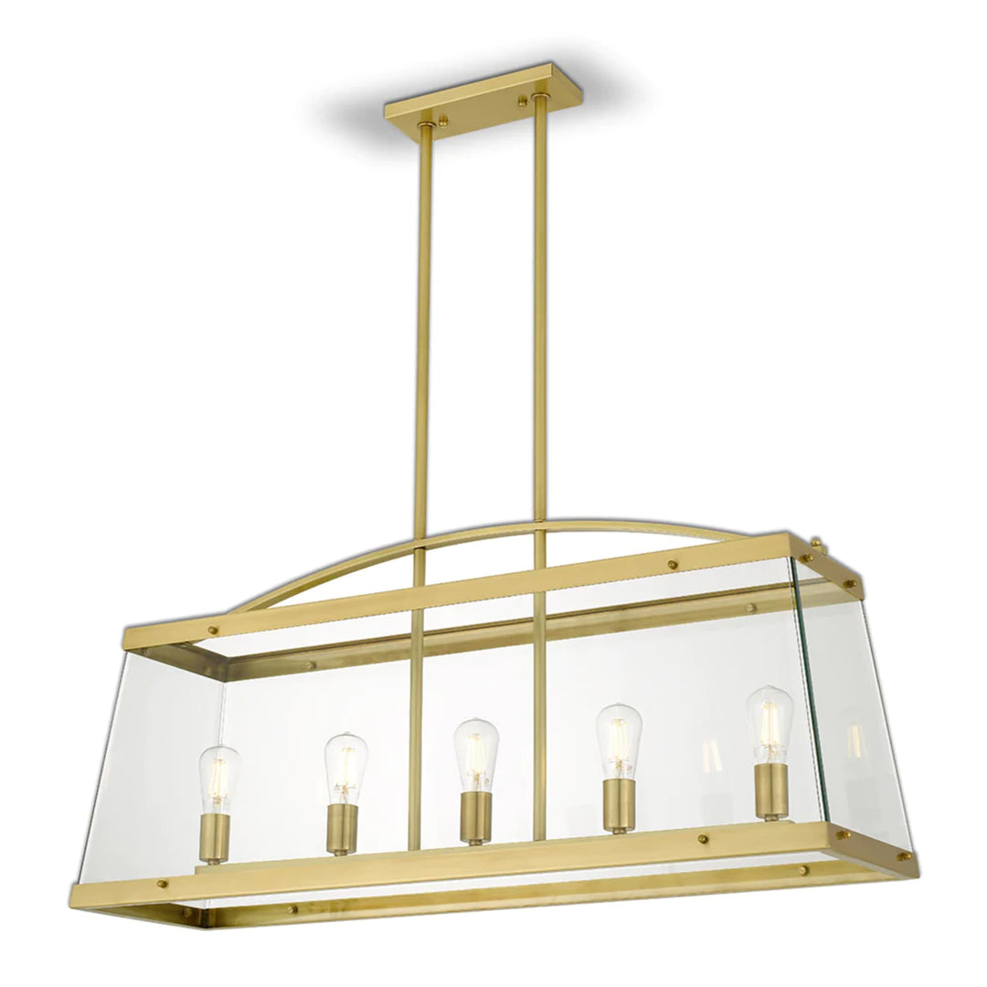 Brass Telbix Colair Pendant Light (E27) | 5 Light
