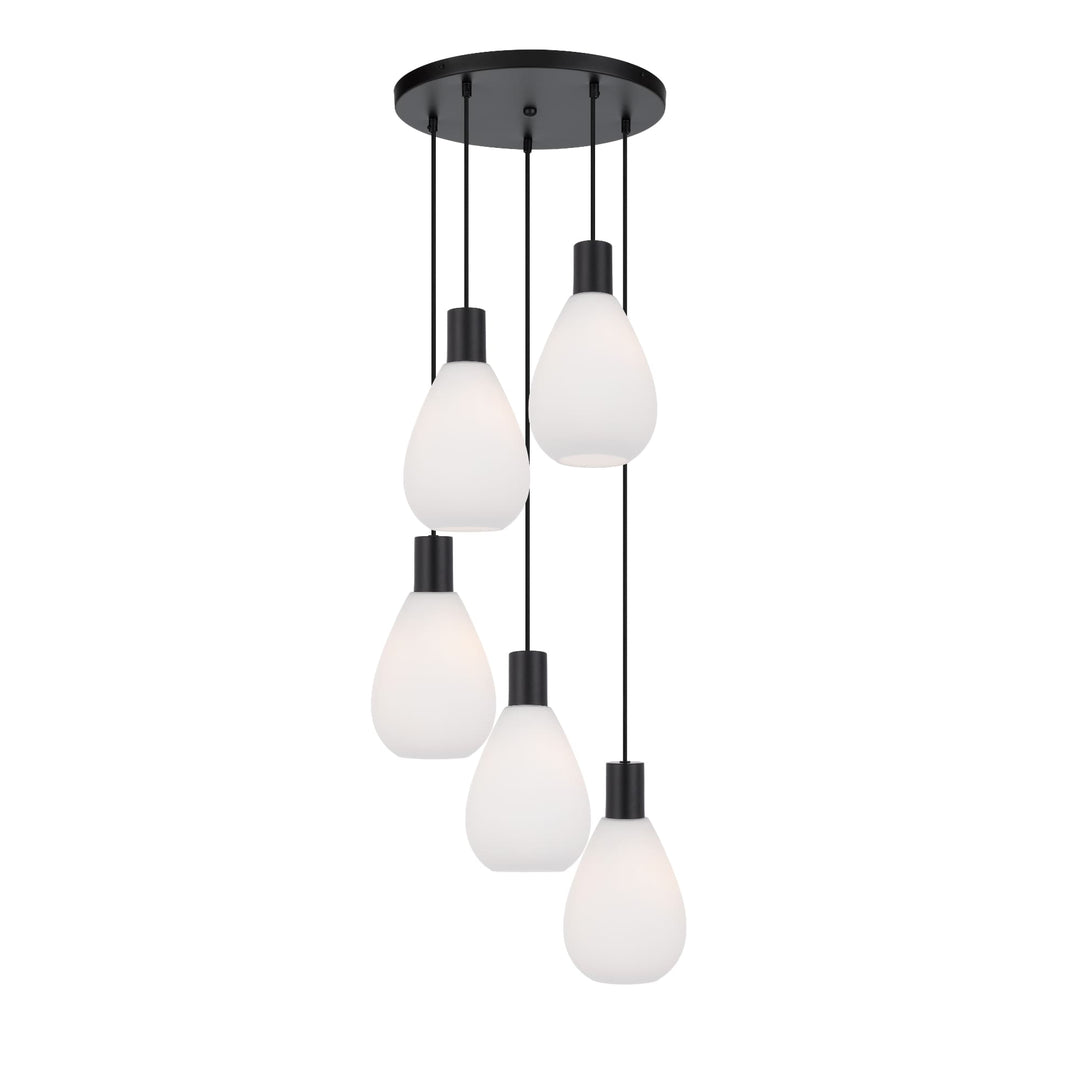 Telbix Tresor Glass Pendant E27 | 5 Cluster Light