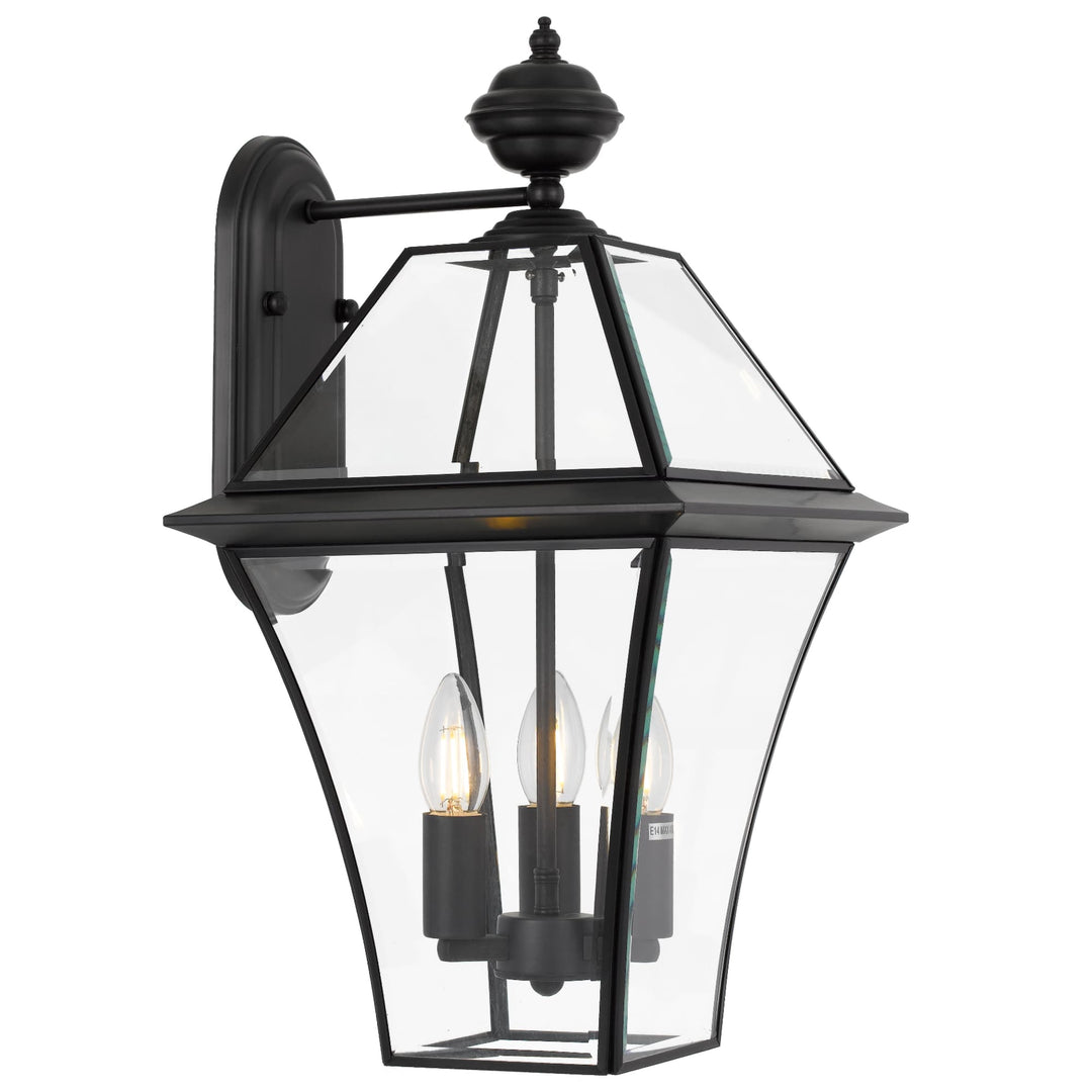 Telbix Rye 3 Light Exterior Wall Light | Black