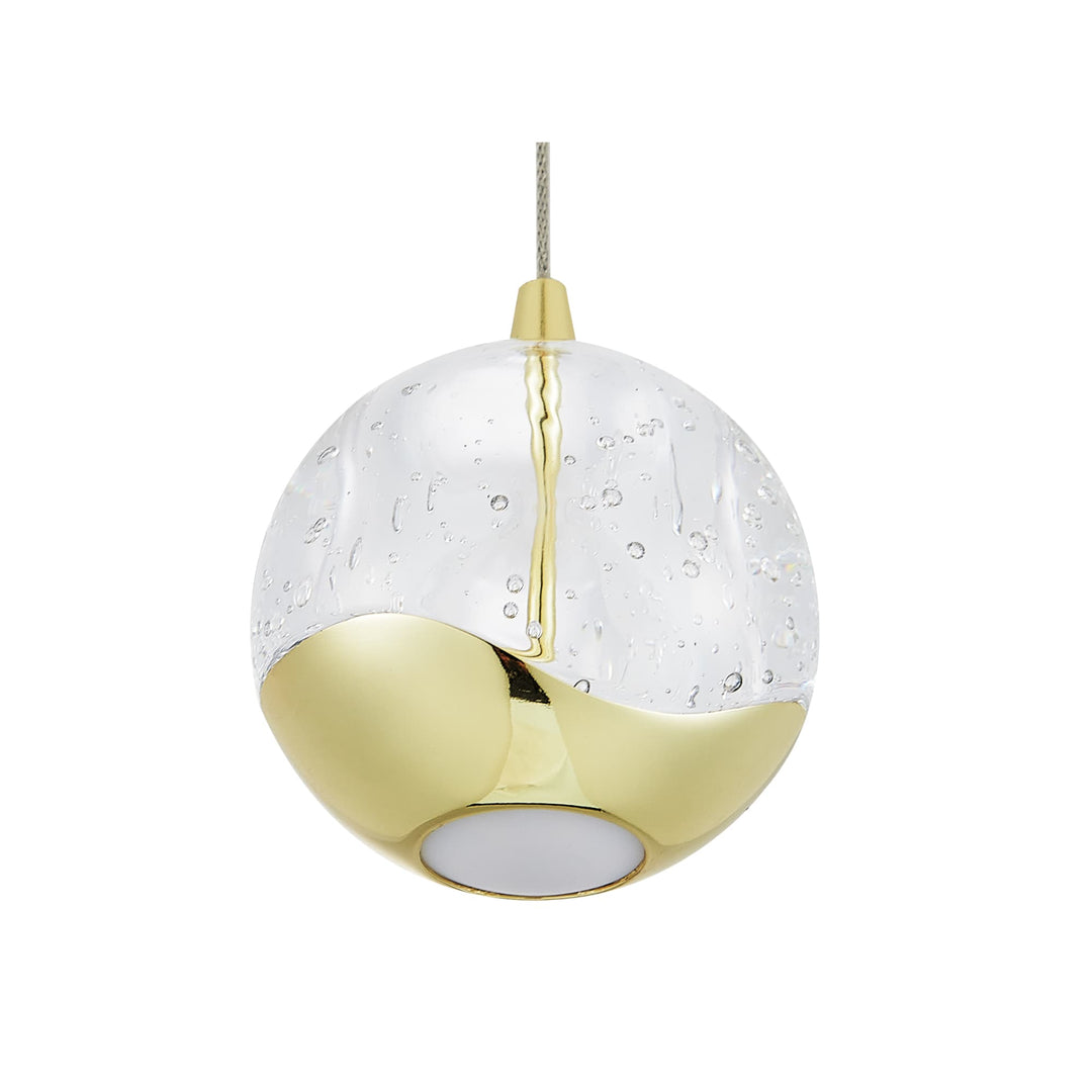 Telbix Segovia 1 Light LED Pendant | Gold