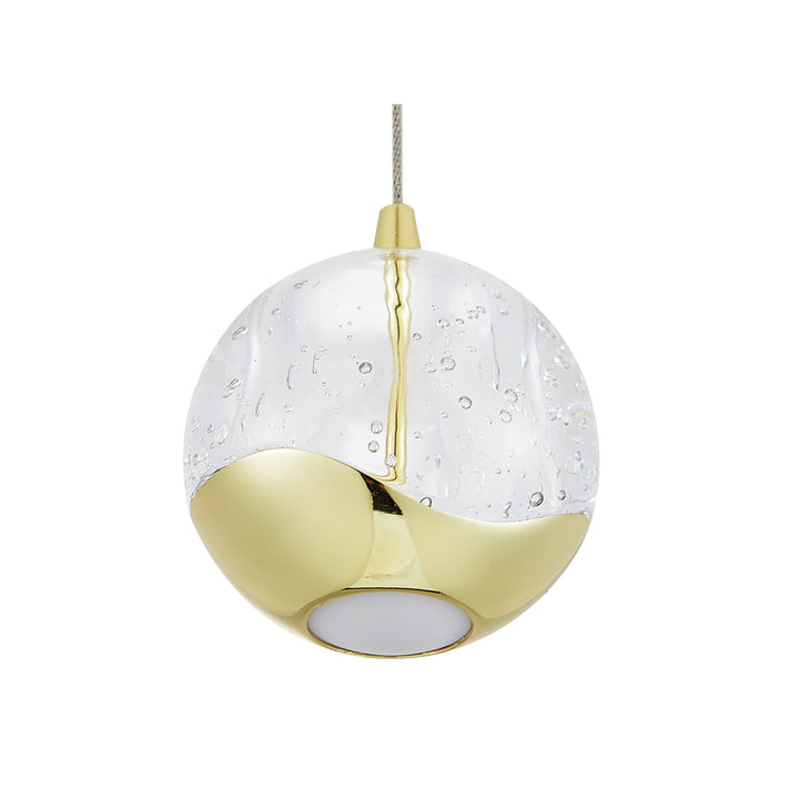 Telbix Segovia 1 Light LED Pendant | Gold