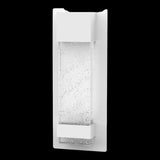 Calibo Coot Small Rectangular Bubble Glass Weatherproof LED Exterior Wall Light | White