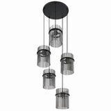 Telbix Quilo 5 Light Pendant | Black