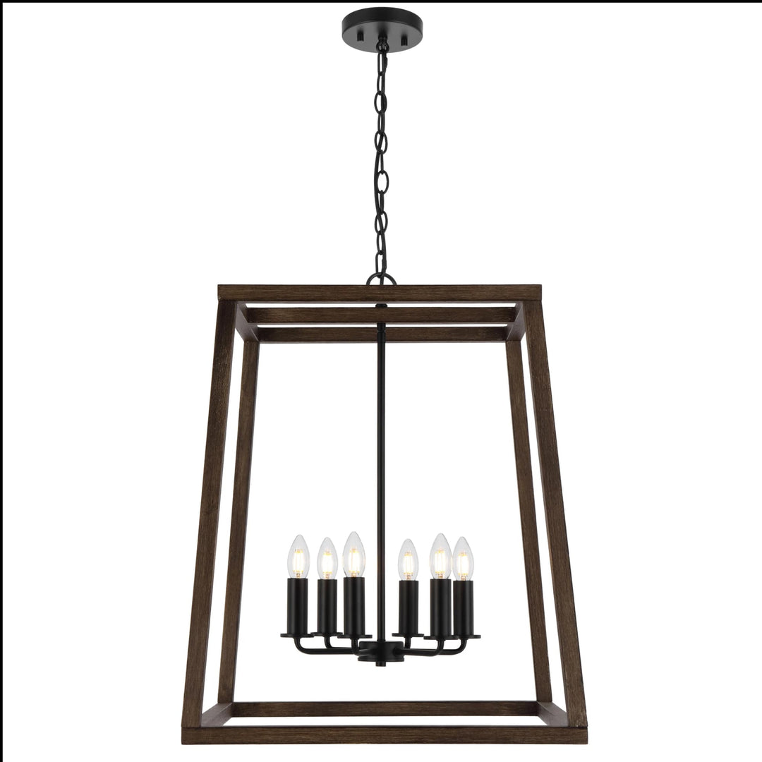 Telbix Black Dalton Pendant Light | 6 Light