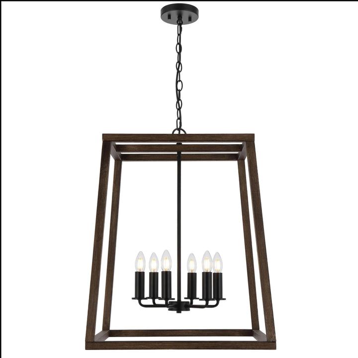 Telbix Black Dalton Pendant Light | 6 Light