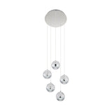 Telbix Segovia 5 Light LED Pendant | Chrome