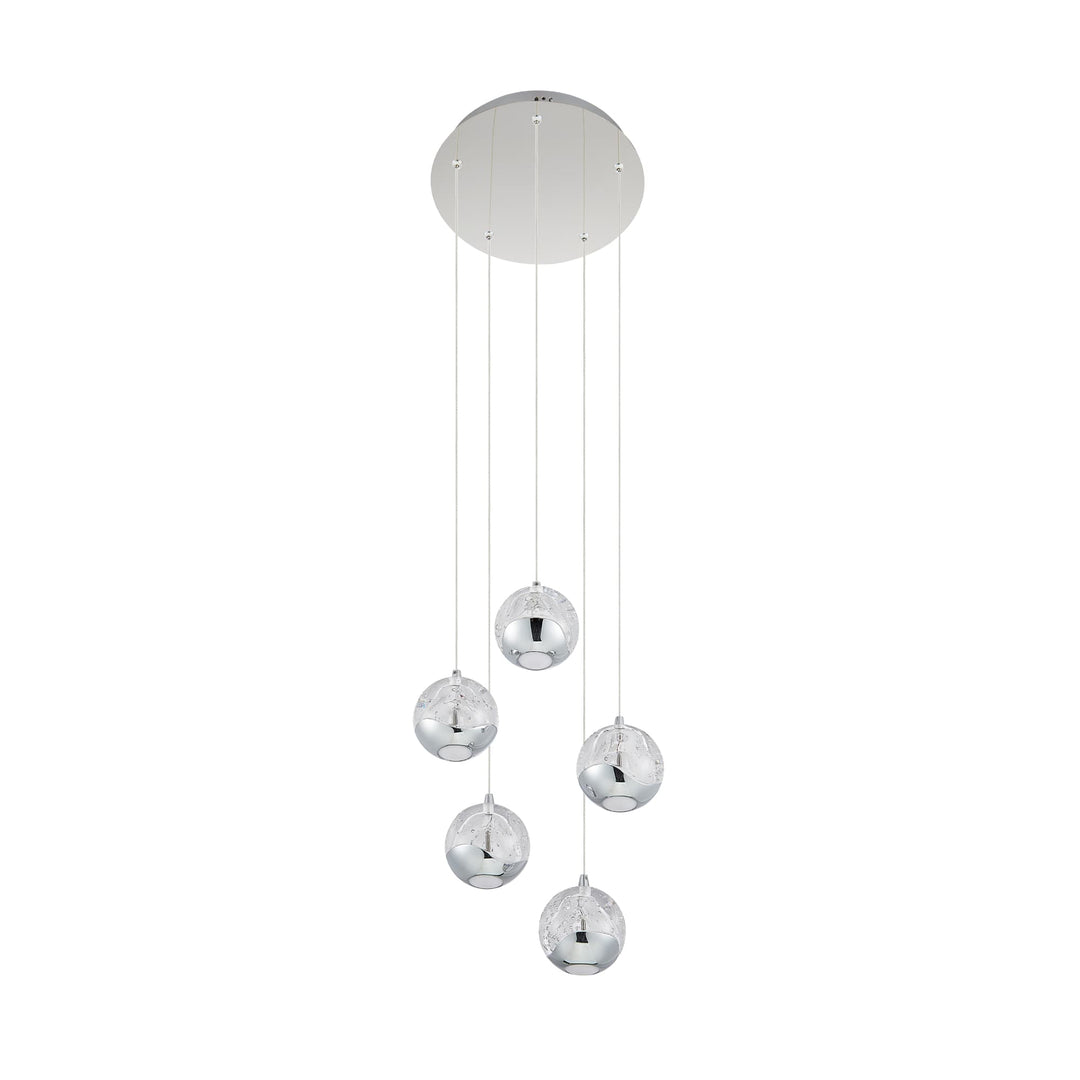 Telbix Segovia 5 Light LED Pendant | Chrome