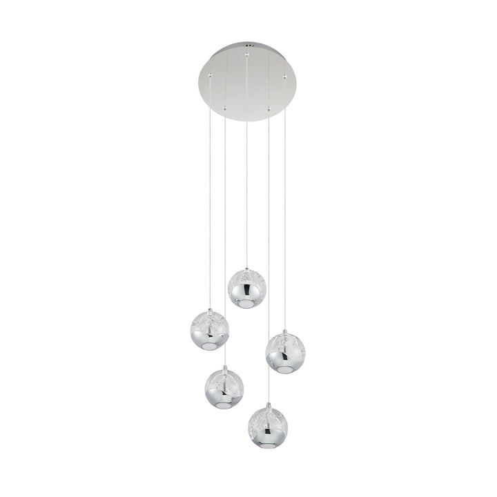 Telbix Segovia 5 Light LED Pendant | Chrome