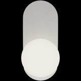 Calibo Crest Opal Glass 140mm Orb Wall Light Oval Plate 320mm | White
