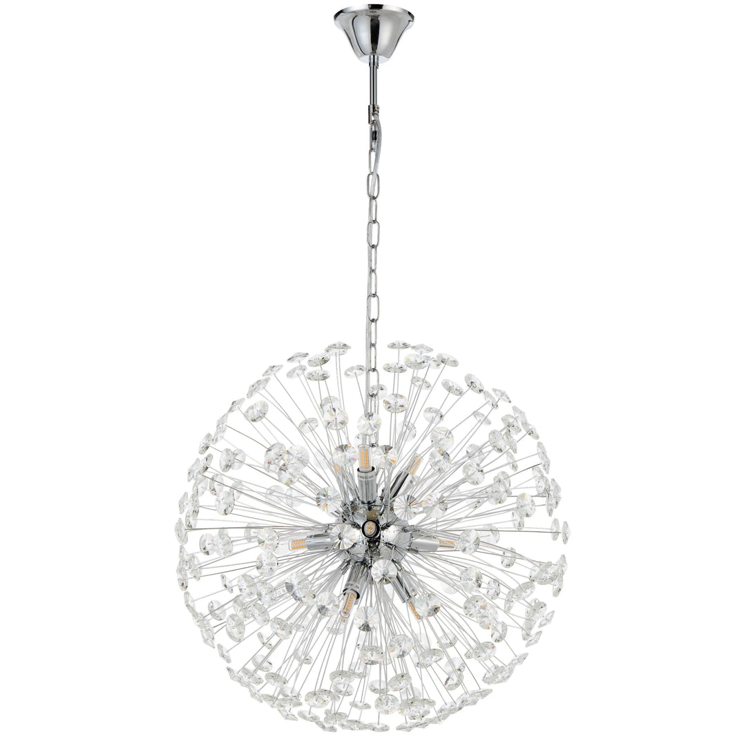 Telbix Lerida 9 Light Pendant | Chrome
