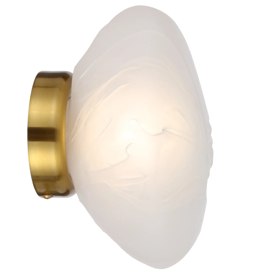 Telbix Zecca Wall Light | Antique Gold and Frost