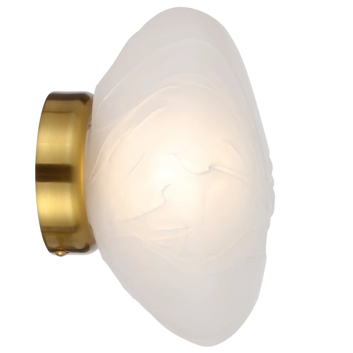 Telbix Zecca Wall Light | Antique Gold and Frost