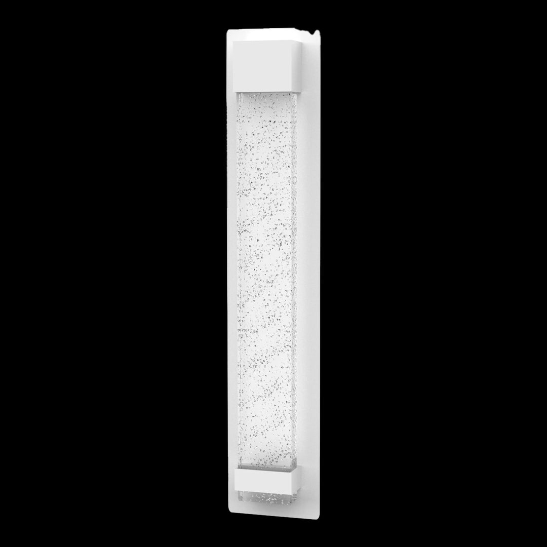 Calibo Coot Large Rectangular Bubble Glass Weatherproof LED Exterior Wall Light | White