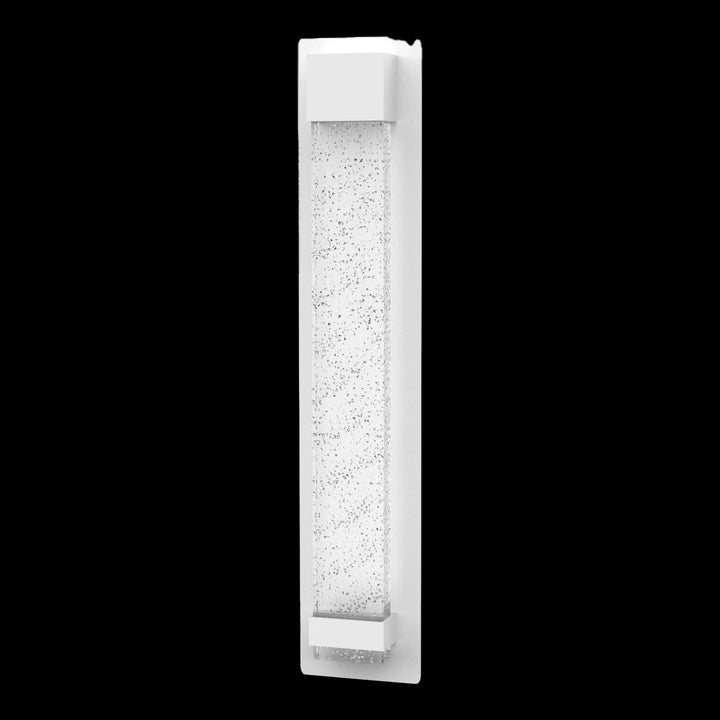Calibo Coot Large Rectangular Bubble Glass Weatherproof LED Exterior Wall Light | White