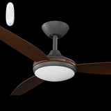 Calibo Condor 52" DC Smart Ceiling Fan with LED Light and Remote Control | Black and Koa