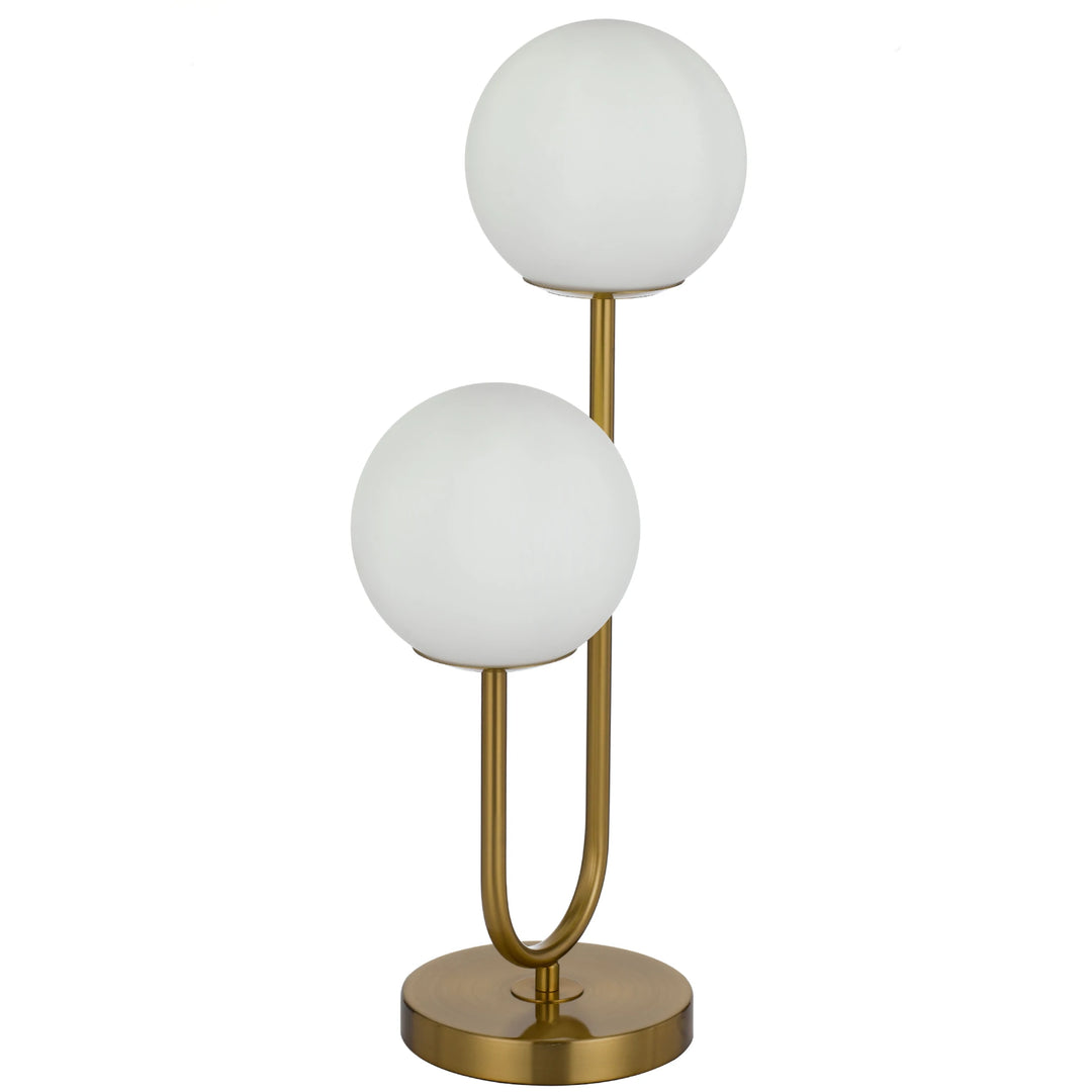 Telbix Eterna 2 Light Table Lamp (E27) | Antique Gold