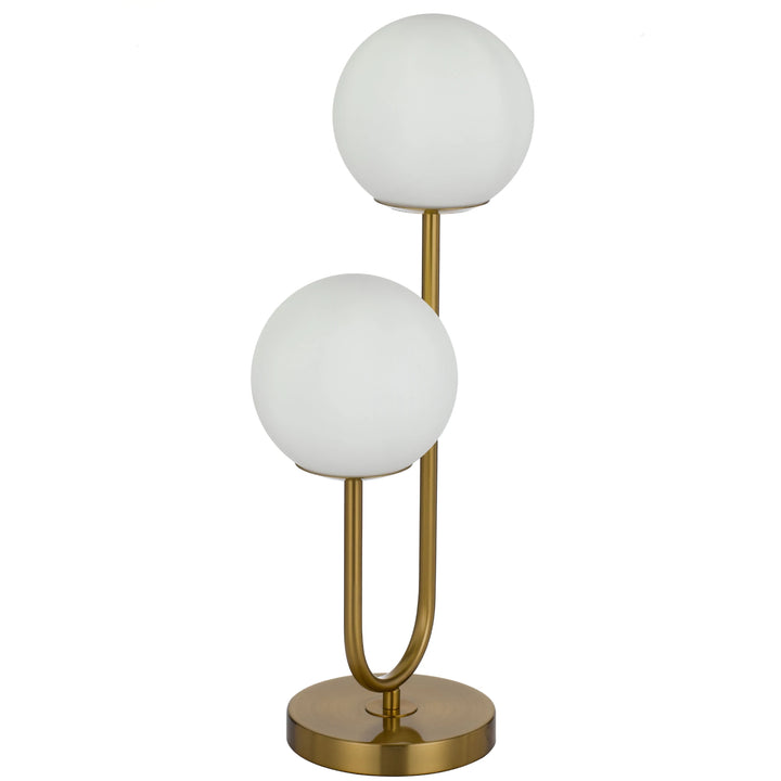 Telbix Eterna 2 Light Table Lamp (E27) | Antique Gold